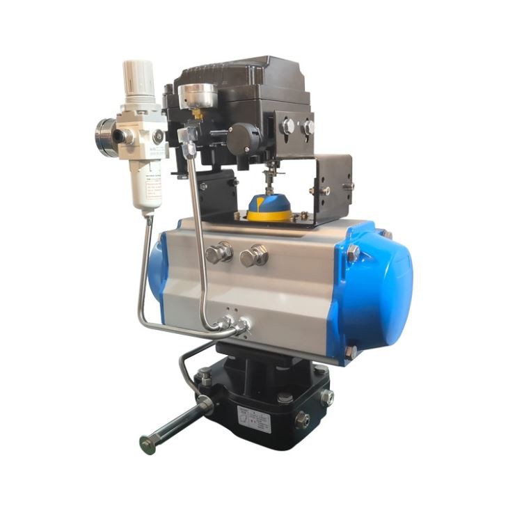 Pneumatic Actuator With Positioner And Manual Override